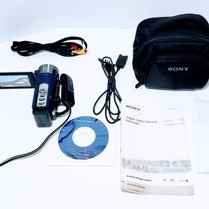 Sony Handycam DCR-SX45 Digital Video Camera Recorder Blue 2000x Zoom Carl Zeiss